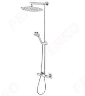 Ferro TREVI Deszczownia natryskowa z baterią termostatyczną chrom NP75-TRV7U NP75-TRV7U - Zestawy prysznicowe - miniaturka - grafika 2