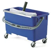 Miotły, szufle, mopy - TTS TTS Wiadro 20L do mycia okien na kółkach z odciskarką 2907 - miniaturka - grafika 1