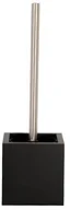 Akcesoria do wc - MSV 140545 szczotka do WC, MDF/ze stali nierdzewnej, 11 x 11 x 37 cm, czarny wysoki połysk 1165/140545 - miniaturka - grafika 1