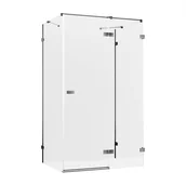 Kabiny prysznicowe - New Trendy Avexa Gunmetal Brushed kabina prysznicowa przyścienna prawa 100x80 cm EXK-3446 - miniaturka - grafika 1