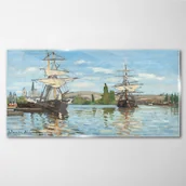 Obrazy i zdjęcia - PL Coloray Obraz na Szkle Statki Jazda Sekwana Monet 100x50cm - miniaturka - grafika 1