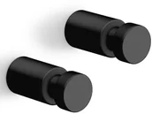 Wieszaki łazienkowe - Zack AIVO BLACK Wieszak Ścienny 1,9 cm Czarny 2 Szt. 40445 - miniaturka - grafika 1