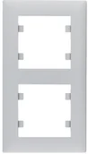 Klawisze i ramki - Hager LUMINA INTENSE RAMKA 2-KROTNA PIONOWA SREBRNA WL5622 - miniaturka - grafika 1