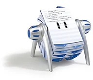 Pudła i kartony archiwizacyjne - Durable Telindex flip 241601 wizytownik obrotowy, srebrny metalik 241623 - miniaturka - grafika 1