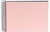 Albumy fotograficzne - goldbuch Goldbuch album spiralny, Bella Vista, 24 x 17 cm, 40 czarnych stron, len, różowy, 20 922 - miniaturka - grafika 1
