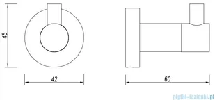 Omnires Modern Project haczyk pojedynczy złoto szczotkowane MP60110GLB - Wieszaki łazienkowe - miniaturka - grafika 2