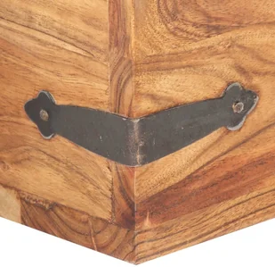 vidaXL Skrzynia, 40x40x40 cm, lite drewno akacjowe vidaXL - Pudła i pojemniki do przechowywania - miniaturka - grafika 7