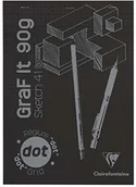 Notesy i bloczki - Clairefontaine Graf'It szkicownik, 90 g, A4, 80 arkuszy, kropki - czarna osłona 96844C - miniaturka - grafika 1