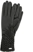 Rękawiczki - Wittchen Damskie rękawiczki skórzane marszczone 39-6L-214-1 - miniaturka - grafika 1