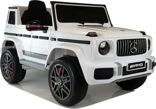 LEAN CARS Auto na Akumulator Mercedes G63 Biały 7473 - Pojazdy elektryczne dla dzieci - miniaturka - grafika 2