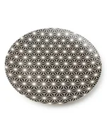 Talerze - Mondex MONDEX BAMBOO TALERZ 25 CM CZARNO BIAŁY BAMBUSOWY HTBB2608 7 - miniaturka - grafika 1