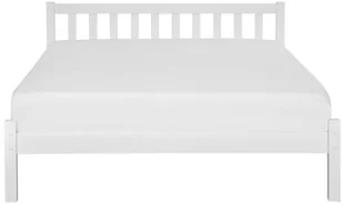 Beliani Łóżko drewniane 140 x 200 cm białe FLORAC - Łóżka - miniaturka - grafika 5