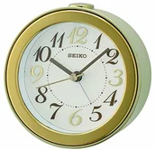 Zegary - Seiko budzik, tworzywo sztuczne, złoto, 9,4 x 9,4 x 5, - miniaturka - grafika 1