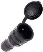 Kostki, złączki, wtyczki - GNIAZDO GUMOWE 2P+Z 16A EXTREM IP54 CZARNE - miniaturka - grafika 1