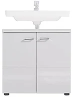 Szafki łazienkowe - Trendteam trendteam NL30101 biała szafka pod umywalkę w łazience, z frontami z wysokim połyskiem, głęboko termoformowanymi, wymiary szafki 65 x 63 x 35 cm (szer. x wys. x głęb.) 132030101 - miniaturka - grafika 1
