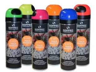 SOPPEC DOSTAWA w 24h SOPPEC TRACK MARKER FARBA DO ZNAKOWANIA GEODEZYJNA NA BUDOWĘ 500ML POMARAŃCZOWA 100% POZYTYWNYCH KOMENTARZY Z ALLEGRO! FLUO-TR-P - Farby i lakiery w sprayu - miniaturka - grafika 2