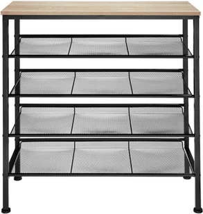 tectake Regał na buty Bournemouth - industrialny jasny 404280 - Szafki na buty - miniaturka - grafika 4