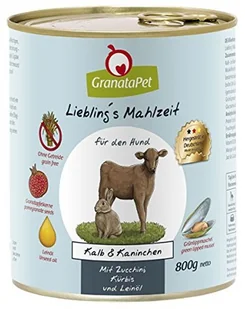 Granata Pet Granatapet 12 X 800 G Granatapet Lieblings Mahlzeit W Super Cenie! - Cielęcina & Królik Z Cukinią, Dynią I Olejem Lnianym - Mokra karma dla psów - miniaturka - grafika 2