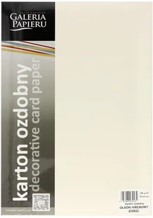 Galeria papieru Karton ozdobny GŁADKI KREMOWY 160 g/m2 opakowanie 50 arkuszy A4 - Opakowania i torebki na prezenty - miniaturka - grafika 2