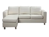 Narożniki - Vente-Unique Narożna sofa dwustronna ACKLEY ze skóry syntetycznej  kolor kości słoniowej - miniaturka - grafika 1