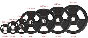 HMS TOH15 CZARNY TALERZ OLIMPIJSKI OGUMOWANY 15 KG HMS 17-61-104 - Obciążenia - miniaturka - grafika 3