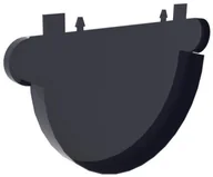 Rynny i akcesoria - Scala Plastics Denko zamykające do rynny G125 Grafitowe - miniaturka - grafika 1