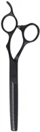 Nożyczki fryzjerskie - Olivia Garden Degażówki Do Cieniowania Pro Black Matt Left - miniaturka - grafika 1
