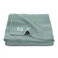 Koce i narzuty dla dzieci - Jollein Kocyk Tkany 75 x 100 cm Basic Forest Green - miniaturka - grafika 1