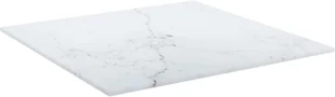 shumee Blat stołu biały 40x40 cm 6 mm szkło ze wzorem marmuru - Blaty meblowe i parapety okienne - miniaturka - grafika 4