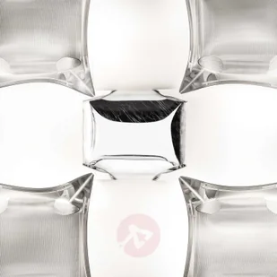 Slamp Mida lampa ścienna, 32x32cm, platynowa/biała - Lampy ścienne - miniaturka - grafika 4