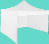 Pawilony ogrodowe - Expodom Namiot ekspresowy 3x3m  aluminiowy, Biały, 3 ściany boczne - miniaturka - grafika 1