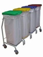 Wózki serwisowe - Euro EURO Dust 114 - wózek 4 x 70 l - wózek do segregacji 15114 - miniaturka - grafika 1