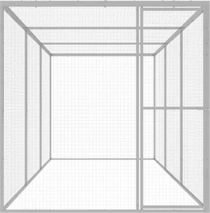VidaXL Klatka dla kota, 4,5 x 1,5 x 1,5 m, stal galwanizowana 146358 VidaXL - Pozostałe akcesoria dla kotów - miniaturka - grafika 2