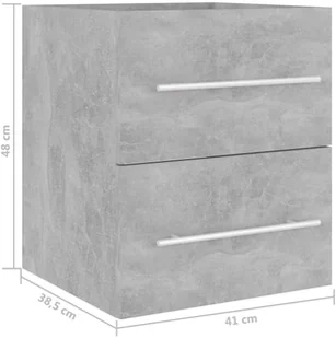 VidaXL Lumarko Szafka pod umywalkę, szarość betonu, 41x38,5x48 cm, płyta 804687 VidaXL - Meble łazienkowe - miniaturka - grafika 7