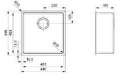 Reginox zlewozmywak NEW YORK 50x40 stalowy R28131 - Zlewozmywaki - miniaturka - grafika 2