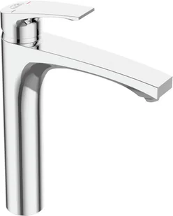 Laveo Deza Jednouchwytowa bateria umywalkowa stojąca z wylewką L chrom BAD02ND - Baterie umywalkowe - miniaturka - grafika 2