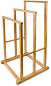 Półki łazienkowe - Relaxdays bambus uchwyt na ręczniki stojak na parasole wys. x szer. x głęb.: 80,5 x 42 x 33,5 cm treppenfoermiger wieszak na ręczniki jako Stand wieszak na ręczniki z 3 drążki na ręczniki jako Bad dod 10017153 - miniaturka - grafika 1