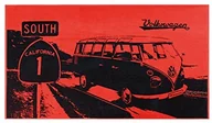 Ręczniki - VW Collection by BRISA VW Bulli T1 duży ręcznik plażowy ręcznik kąpielowy ręcznik do sauny, czerwony/czarny, 160x90 43246-152260 - miniaturka - grafika 1