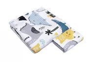 Otulacze - Otulacz bambusz jonami srebra, muślin+mała pielusz - miniaturka - grafika 1