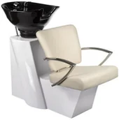 Myjki fryzjerskie - Barbiero Myjnia fryzjerska LIVIO kremowa BH-8012 BH-8012/054 - miniaturka - grafika 1