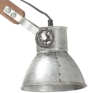 VidaXL Lampa ścienna w industrialnym stylu, srebrna, okrągła, E27 320575 - Lampy sufitowe - miniaturka - grafika 6