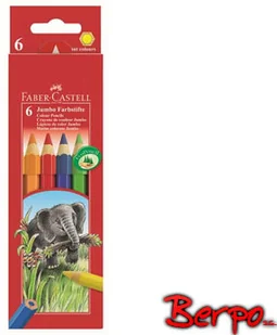 Faber-Castell Kredki Ołówkowe Grube Jumbo 6 Kol - Kredki, ołówki, pastele i pisaki - miniaturka - grafika 2