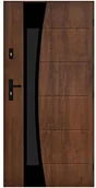 Drzwi zewnętrzne - Pantor Drzwi zewnętrzne stalowe Lyon czarno orzechowe 90 prawe - miniaturka - grafika 1