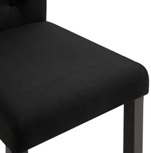 vidaXL Krzesła do jadalni, 6 szt., czarne, tapicerowane tkaniną - Krzesła - miniaturka - grafika 3