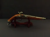 Repliki - broń - Denix SA REPLIKA PISTOLET BRESCIA NA STOJAKU MODEL 1013G+801 1013G+801 - miniaturka - grafika 1