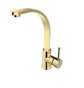 Baterie umywalkowe - BESCO Bateria umywalkowa Decco I złota - miniaturka - grafika 1