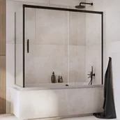 Parawany nawannowe - Radaway Idea Black PN DWJ+S Parawan nawannowy jednoczęściowy 180x150,5 cm prawy profile czarne szkło przezroczyste 10042180-54-01R - miniaturka - grafika 1