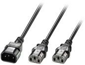 Przewody elektryczne - Lindy Lindy 30363 Rozdzielacz IEC C14 2 x IEC C13 1m LY-30363 - miniaturka - grafika 1
