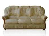 Sofy i kanapy - Vente-Unique Kanapa 3-osobowa 100% skóry bawolej DAPHNE - Kolor: beżowy - miniaturka - grafika 1