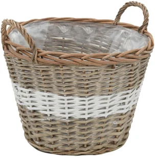 vidaXL Zestaw 4 koszy do przechowywania, wiklina z wyściółką z PE vidaXL - Pudła i pojemniki do przechowywania - miniaturka - grafika 3